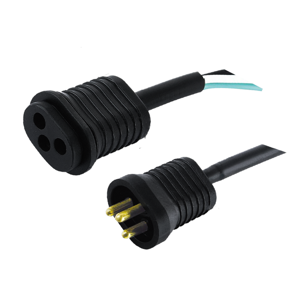 FT-4~FT-4C plugue oval universal de três pinos de três núcleos padrão dos EUA cabo de extensão de soquete curto cabo de alimentação com certificação UL
